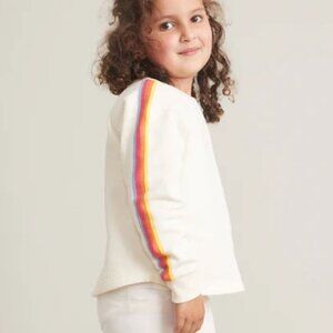Marine Layer ML x LF Summit Sweatshirt Mini Crew Pullover Cream Striped NWT 4
